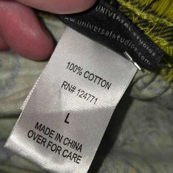 NWT Universal Studios The Grinch Green Plaid PJ Lounge Pants w/button fly - L - Picture 4 of 6